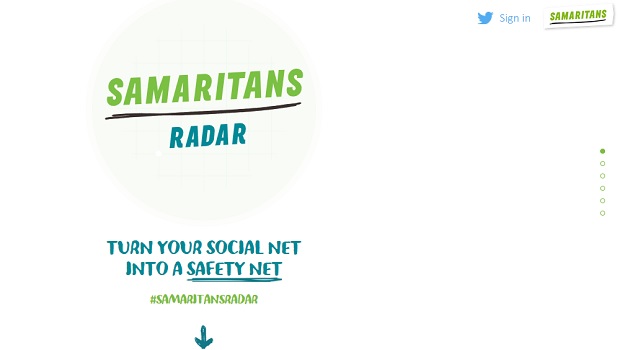 Twitter Samaritans Radar