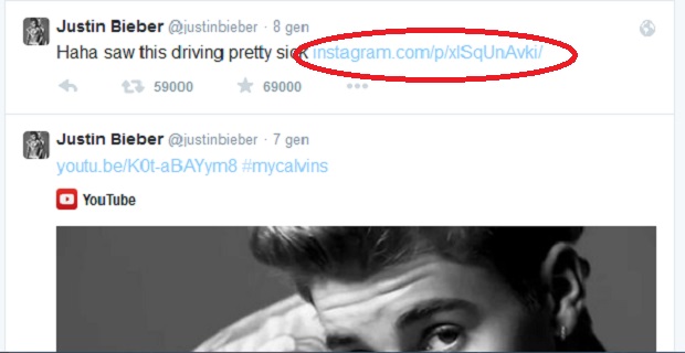 Twitter Justin Bieber Instagram