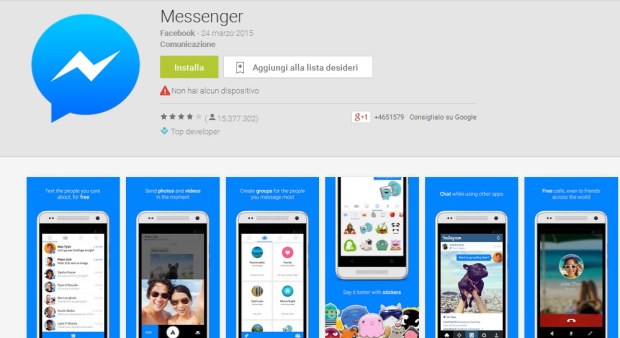 Facebook Messenger per Android