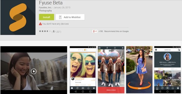 Fyuse per Android
