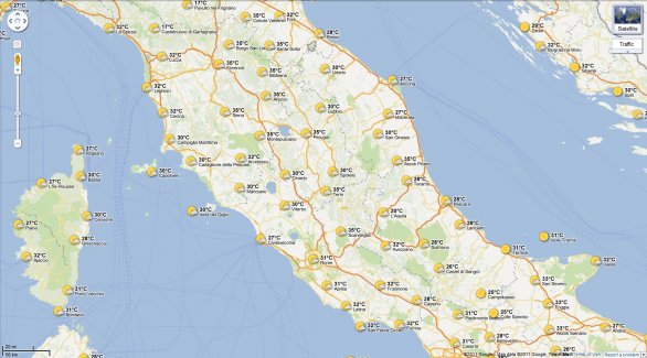 Google Maps aggiunge il meteo in tempo reale