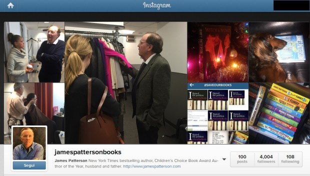 Account Instagram di James Patterson