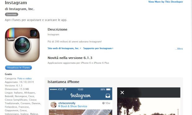 Instagram per iOS