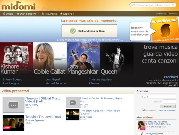 GUARDA: le GUI di Shazam e Midomi, servizi per riconoscimento musicale