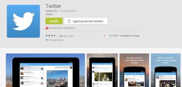 Twitter per Android