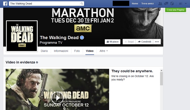 Facebook Pagina The Walking Dead