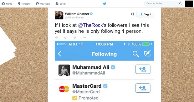 Twitter pubblicita Following