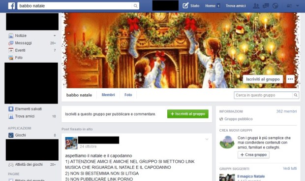 Facebook: Gruppo Babbo Natale