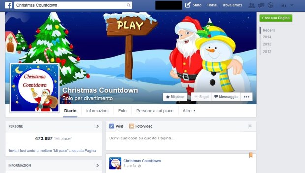 Pagina Facebook: Chistmas Countdown