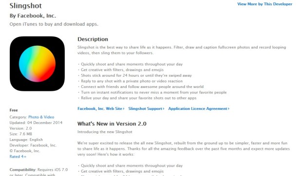 Facebook Slingshot