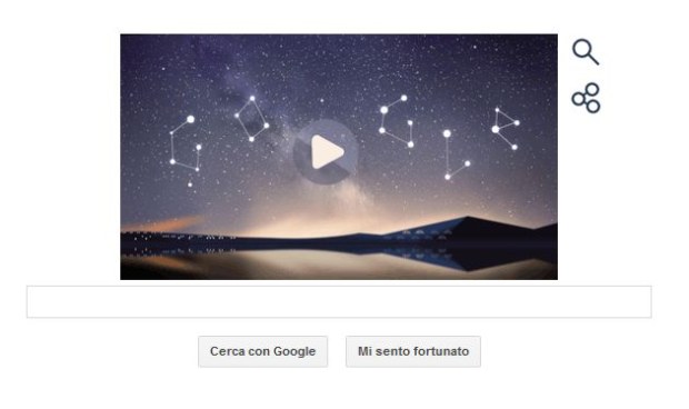 Immagini del Google Doodle delle Perseidi