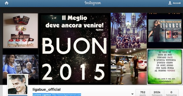 Account Instagram di Luciano Ligabue