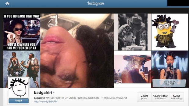Rihanna su Instagram