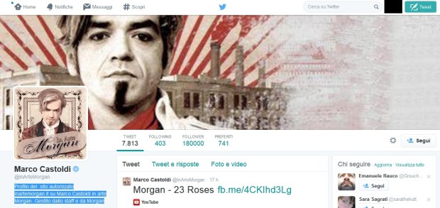 Account Twitter di Morgan