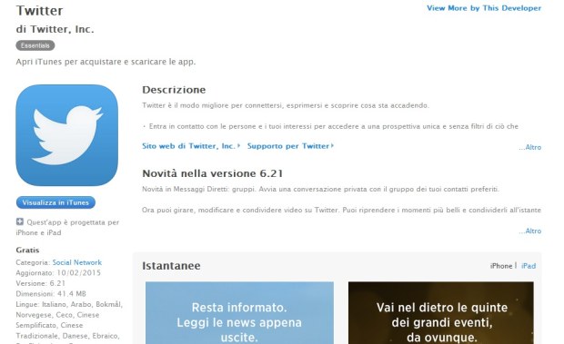 Twitter per iOS