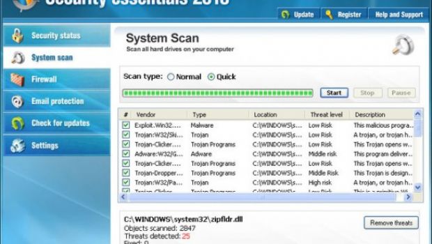 Attenzione al finto antivirus Security Essentials 2019 Attenzione al finto antivirus Security Essentials 2019
